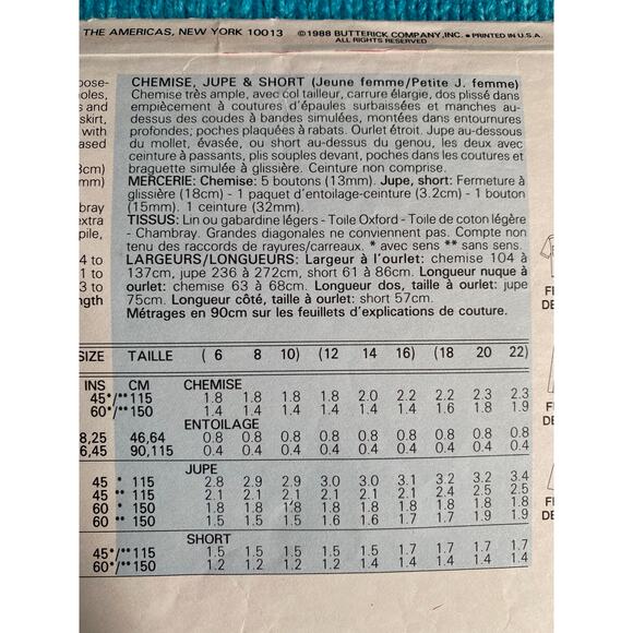 Butterick Sewing pattern 5908 kids hoodie pants shorts sz 14 - Picture 8 of 9